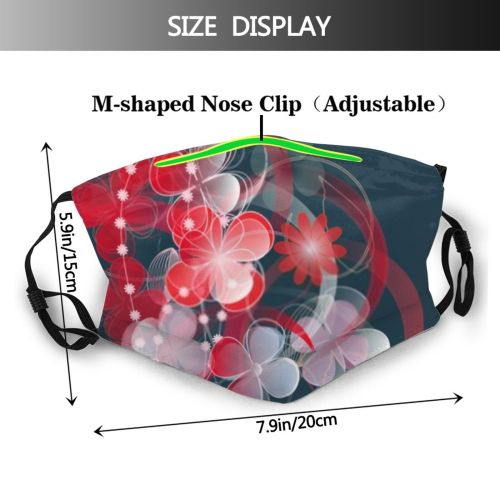 yanfind Abstract Isolated Lovely Decor Flora Swirl Colorful Beauty Summer Ornament Soft Design Dust Washable Reusable Filter and Reusable Mouth Warm Windproof Cotton Face