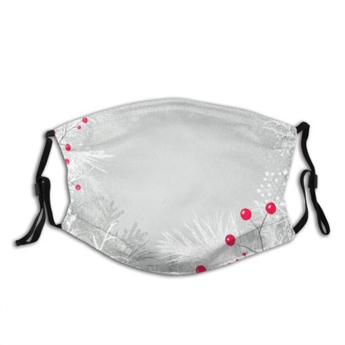 yanfind Poland Twig Landscape Reindeer Tree Evergreen Snow Branch Event Forest Treelined Berry Dust Washable Reusable Filter and Reusable Mouth Warm Windproof Cotton Face