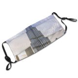 yanfind Khalifa Shot Lake Daylight Landmark Downtown Tallest Tower Urban Modern Office Architecture Dust Washable Reusable Filter and Reusable Mouth Warm Windproof Cotton Face
