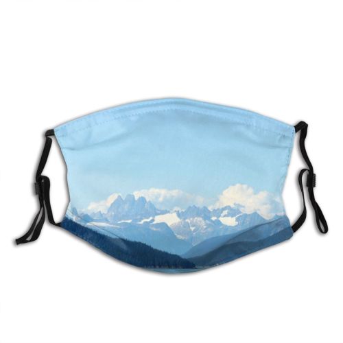 yanfind Idyllic Ice Lake Mountain Sea Clouds River Mountains Misty Snow Outdoors Hazy Dust Washable Reusable Filter and Reusable Mouth Warm Windproof Cotton Face