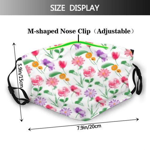 yanfind  Flower Decorative Design Stock Slogan Beautiful Lovely Girls Backdrop Floral Seamless Dust Washable Reusable Filter and Reusable Mouth Warm Windproof Cotton Face
