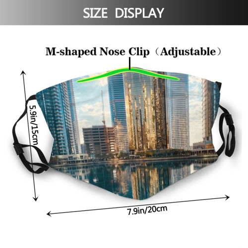 yanfind Industrial Perspective Infrastructure Lake Structure Daylight Calm Exterior Rise Downtown Daytime Glass Dust Washable Reusable Filter and Reusable Mouth Warm Windproof Cotton Face