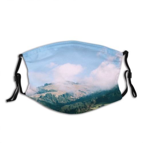 yanfind Idyllic Untouched Ecology Rough Greenery Mountain Highland Silent Daytime Solitude Magnificent Picturesque Dust Washable Reusable Filter and Reusable Mouth Warm Windproof Cotton Face