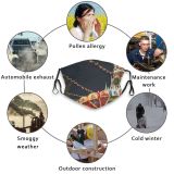yanfind Kremlin Fair Fantasy Go Vacation Park Exterior Moscow Landmark Evening Fairy Night Dust Washable Reusable Filter and Reusable Mouth Warm Windproof Cotton Face