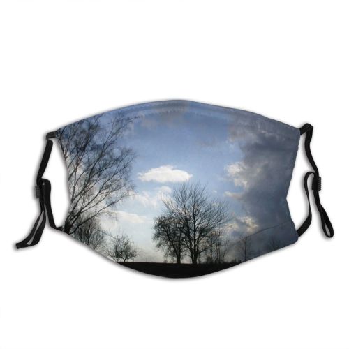 yanfind Cloud Landscape Sky Tree Branch Atmosphere Morning Natural Atmospheric Storm Daytime Clouds Dust Washable Reusable Filter and Reusable Mouth Warm Windproof Cotton Face