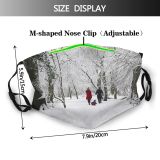 yanfind Enjoyment Public Sport Capital Sledding Cities Distant Togetherness Tree Warm London Snow Dust Washable Reusable Filter and Reusable Mouth Warm Windproof Cotton Face