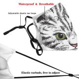 yanfind Isolated Whisker Fur Young Striped Kitty Cat Cute Curious Beautiful Face Pet Dust Washable Reusable Filter and Reusable Mouth Warm Windproof Cotton Face