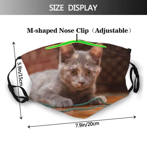 yanfind Fur Yarn Heels Knitting Wool Cat Kitty Cute Big Confused Ball Baby Dust Washable Reusable Filter and Reusable Mouth Warm Windproof Cotton Face