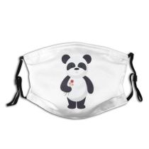 yanfind Isolated Cute Wildlife Bear Design Love Art Heart Wild Happy Panda Funny Dust Washable Reusable Filter and Reusable Mouth Warm Windproof Cotton Face