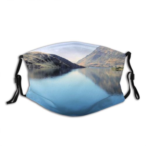 yanfind Lake Natural Moutains Mirror Landscape Mountain Reflection Sky Hawea Desert Landforms Tranquility Dust Washable Reusable Filter and Reusable Mouth Warm Windproof Cotton Face