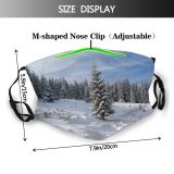yanfind Pine Winter Geological Sky Fir Wilderness Tree Spruce Winter Lodgepole Shortleaf Snow Dust Washable Reusable Filter and Reusable Mouth Warm Windproof Cotton Face