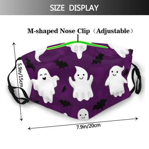 yanfind Isolated Decor Happiness Kind Halloween Cute Simplicity Event Fantasy Friendly Fear Entertain Dust Washable Reusable Filter and Reusable Mouth Warm Windproof Cotton Face