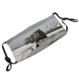 yanfind Ice Lake Transportation Frost Car Storm Mountain Sea Frozen Vehicle Winter Snow Dust Washable Reusable Filter and Reusable Mouth Warm Windproof Cotton Face