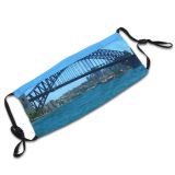 yanfind Fixed Landmark Link Cantilever Arch Arch Sky Skyway Harbour Australia Sydney Steel Dust Washable Reusable Filter and Reusable Mouth Warm Windproof Cotton Face