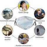 yanfind Defocused Snow Abstract Focus Temperature Outdoors Selective Winter Natural Dust Washable Reusable Filter and Reusable Mouth Warm Windproof Cotton Face