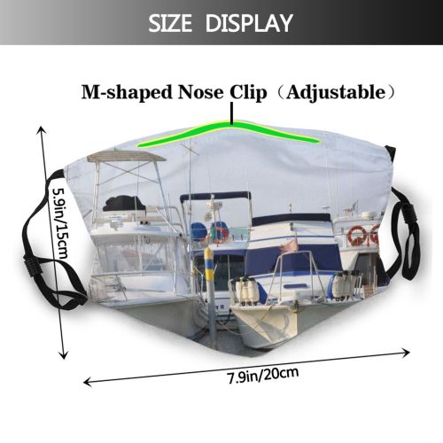 yanfind Harbor Vehicle Vessel Port Motor Sea Boat Harbour Ship Fishing Marina Watercraft Dust Washable Reusable Filter and Reusable Mouth Warm Windproof Cotton Face