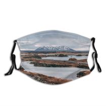 yanfind Lake Daylight Sunset Dawn Mountain Sea Clouds Island Winter Grass Snow Outdoors Dust Washable Reusable Filter and Reusable Mouth Warm Windproof Cotton Face