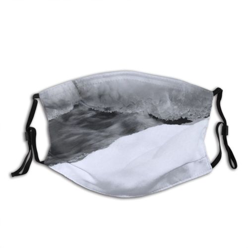 yanfind Winter Winter Atmospheric Geological Sky Ice Ice Snow Stream Freezing Snow Dust Washable Reusable Filter and Reusable Mouth Warm Windproof Cotton Face