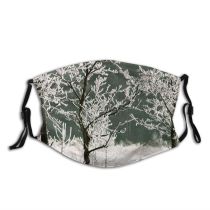 yanfind Winter Natural Winter Woody Landscape Plant Ice Branch Landscapes Leaf Tree Frost Dust Washable Reusable Filter and Reusable Mouth Warm Windproof Cotton Face