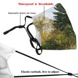 yanfind Plant Bank Sky Larch Sunny Tree Tree Plant Woody Road Rock Pine Dust Washable Reusable Filter and Reusable Mouth Warm Windproof Cotton Face