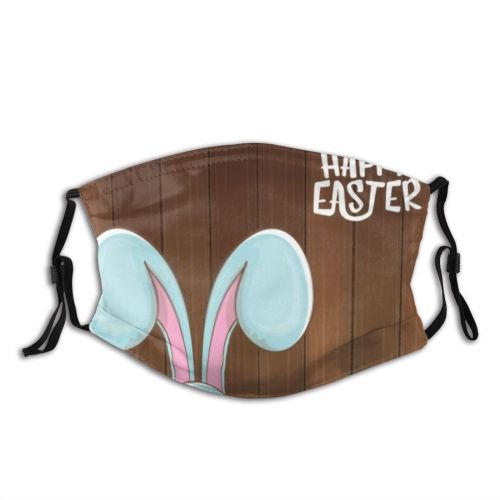 yanfind Abstract Calligraphy Isolated Brush Typographic Cute Easter Font Rabbit Corner Vintage Ornament Dust Washable Reusable Filter and Reusable Mouth Warm Windproof Cotton Face
