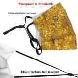 yanfind Plant Amber Gold Leaves Tree Autumn Fall Dust Washable Reusable Filter and Reusable Mouth Warm Windproof Cotton Face