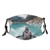 yanfind Idyllic Sit Watercraft Freedom Sight Explore Canoe Daytime Peru Tranquil River Scenery   Dust Washable Reusable Filter and Reusable Mouth Warm Windproof Cotton Face