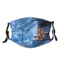 yanfind Cabin Austria Bare Built Tree Snow Architecture Present Exterior Salzburger Building Lights Dust Washable Reusable Filter and Reusable Mouth Warm Windproof Cotton Face