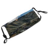 yanfind Idyllic Iphone Clouds Scenery High Mountains Rural Grass Highlands Valley Trees Outdoors Dust Washable Reusable Filter and Reusable Mouth Warm Windproof Cotton Face
