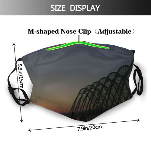yanfind Sun Afterglow Cloud Sunset Sky Night Horizon Architecture Morning Patern Afternoon Reflection Dust Washable Reusable Filter and Reusable Mouth Warm Windproof Cotton Face