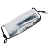 yanfind Idyllic Mountain Clouds Tranquil Scenery High Rural Highlands Misty Trees Outdoors Hazy Dust Washable Reusable Filter and Reusable Mouth Warm Windproof Cotton Face