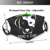 yanfind Abstract Isolated Dogs Cat Kitty Cute Clinic Silhouette Vet Muzzle Dog Puppy Dust Washable Reusable Filter and Reusable Mouth Warm Windproof Cotton Face