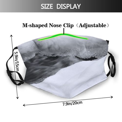 yanfind Winter Winter Atmospheric Geological Sky Ice Ice Snow Stream Freezing Snow Dust Washable Reusable Filter and Reusable Mouth Warm Windproof Cotton Face