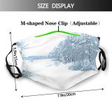 yanfind Winter Landscape Sky Tree Key Branch High Frost Winter Natural Freezing Atmospheric Dust Washable Reusable Filter and Reusable Mouth Warm Windproof Cotton Face