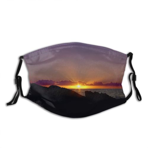 yanfind Horizon Morning Atmospheric Cloud Australia Sunset Sea Sky Afterglow Sunrise Dusk Sydney Dust Washable Reusable Filter and Reusable Mouth Warm Windproof Cotton Face