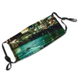 yanfind Japan Transportation Downtown Evening Night Road Wet Time Nightlife Tokyo Tourism Shibuya Dust Washable Reusable Filter and Reusable Mouth Warm Windproof Cotton Face