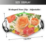 yanfind  Spring Feminine Fashion Botany Flower Date Blooming Drawn Plant Rose Botanic Dust Washable Reusable Filter and Reusable Mouth Warm Windproof Cotton Face