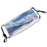 yanfind Landforms Cloud Geological Mountain Sky Spring Range Ski Highland Mountainous Landform Winter Dust Washable Reusable Filter and Reusable Mouth Warm Windproof Cotton Face