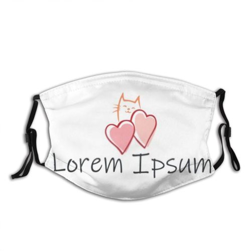 yanfind Abstract Company Isolated Elegant Cat Kitty Cute Clinic Wildlife Simple Design Pet Dust Washable Reusable Filter and Reusable Mouth Warm Windproof Cotton Face