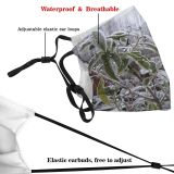 yanfind Winter Flower Frost Winter Subshrub Buddleia Plant Flower Flowering Leaf Leaf Frost Dust Washable Reusable Filter and Reusable Mouth Warm Windproof Cotton Face
