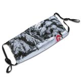 yanfind Ridge Winter Slope Massif Winter Geological Mountain Sky Pick Snow Mountain Landforms Dust Washable Reusable Filter and Reusable Mouth Warm Windproof Cotton Face