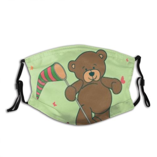 yanfind Abstract Garden Artwork Swirl Cute Teddy Summer Bear Ornament Artistic Fly Grass Dust Washable Reusable Filter and Reusable Mouth Warm Windproof Cotton Face
