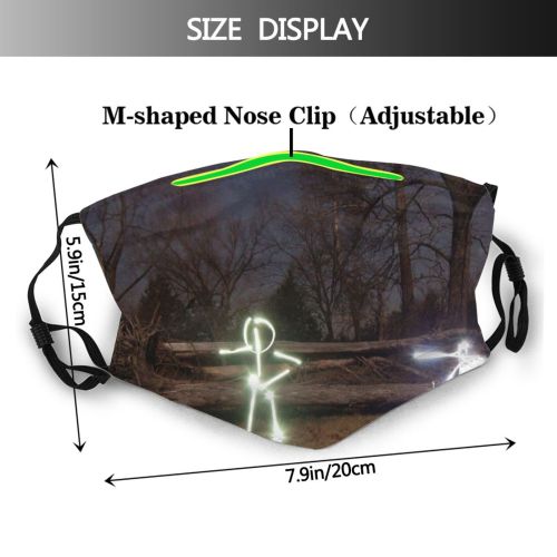 yanfind Night Sky Tree Light Light Darkness Dust Washable Reusable Filter and Reusable Mouth Warm Windproof Cotton Face