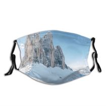 yanfind Ice Glacier Dolomites Frost Frosty Mountain Snowy Pale Climb Frozen Overburden Altitude Dust Washable Reusable Filter and Reusable Mouth Warm Windproof Cotton Face