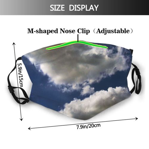 yanfind Sky Roofs Meteorological Cloud Sky Rainy Clouds Sunlight Tree Daytime Architecture Threatening Dust Washable Reusable Filter and Reusable Mouth Warm Windproof Cotton Face