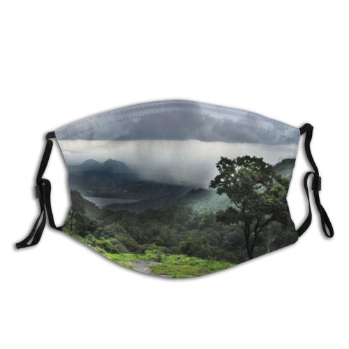 yanfind India Sky Station Kerala Clouds Highland Mountainous Sky Hill Mountain Nelliyampathy Landforms Dust Washable Reusable Filter and Reusable Mouth Warm Windproof Cotton Face