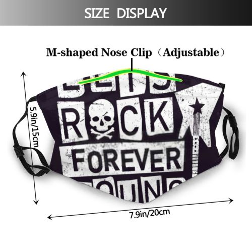 yanfind Crazy Rock Horror Tee Fashion Halloween Slogan Little Cute Colorful Kid Rockers Dust Washable Reusable Filter and Reusable Mouth Warm Windproof Cotton Face