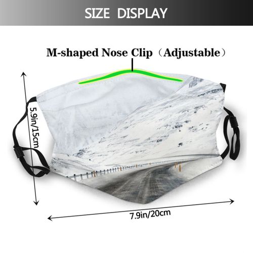yanfind Country Central Social Vanishing Range Distant Winding Point Landscape Trip Iceland Polar Dust Washable Reusable Filter and Reusable Mouth Warm Windproof Cotton Face