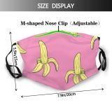 yanfind Isolated Vitamin Fashion Cute Vegetarian Seamless Natural Beauty Bananas Summer Doodle Vegan Dust Washable Reusable Filter and Reusable Mouth Warm Windproof Cotton Face