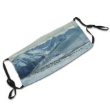 yanfind Ridge Winter Highland Moutains Wilderness Cloud Snow Mountain Sky Livigno Landforms Ski Dust Washable Reusable Filter and Reusable Mouth Warm Windproof Cotton Face